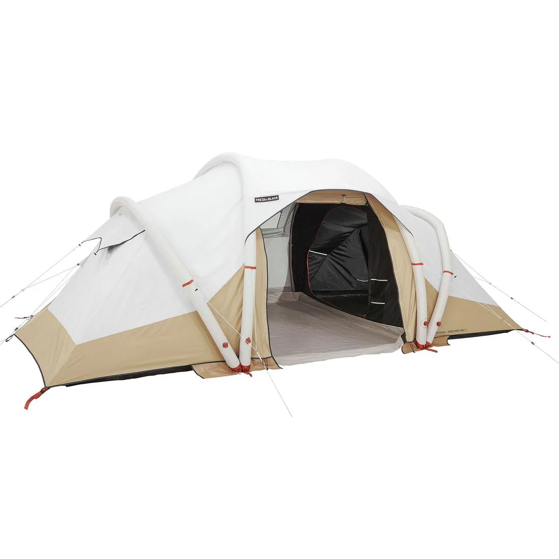 4-person, 2-bedroom inflatable camping tent, Air Seconds 4.2, Fresh & Black
