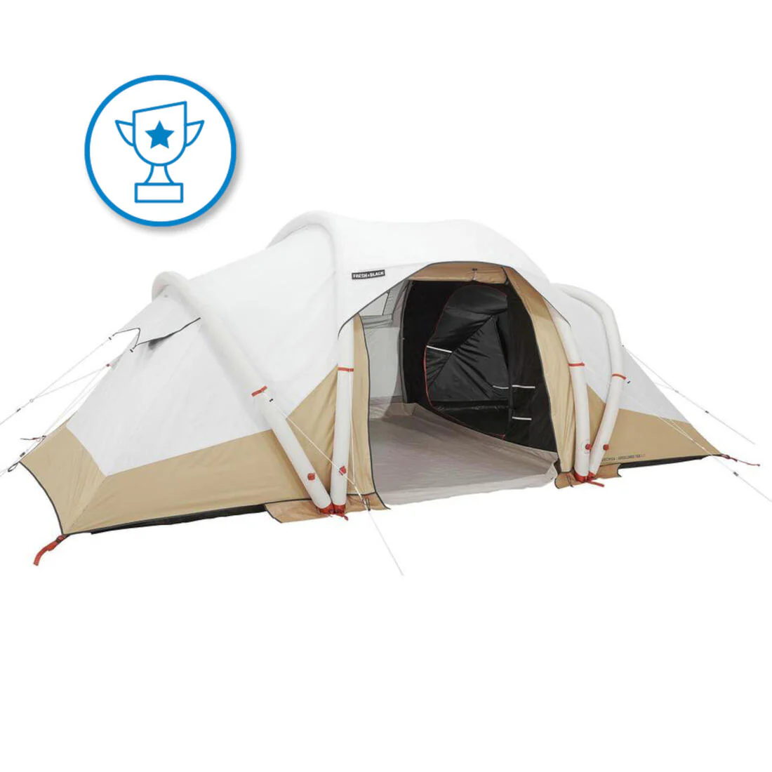 4-person, 2-bedroom inflatable camping tent, Air Seconds 4.2, Fresh & Black - Image 14