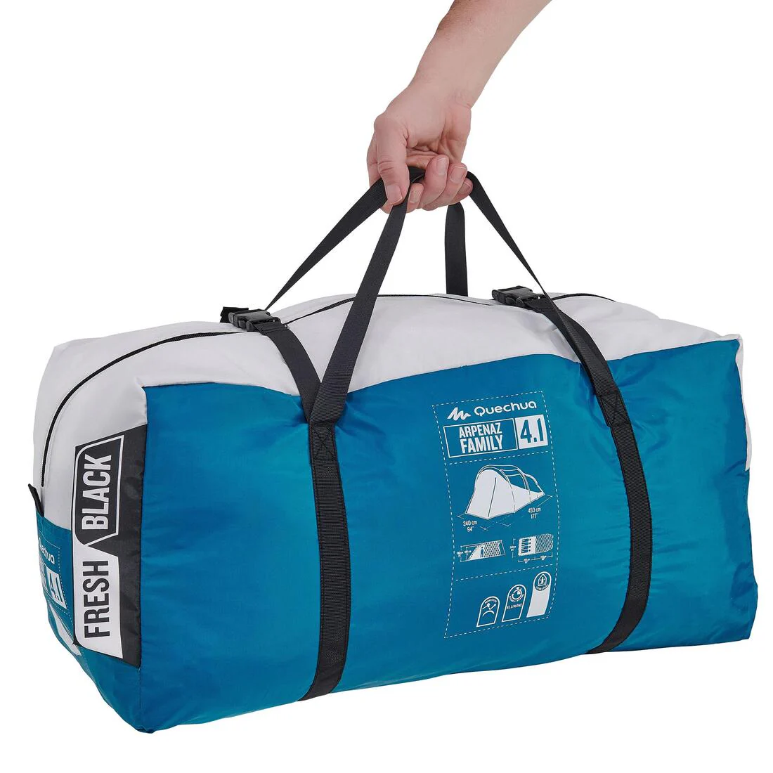 4-person camping tent, Arpenaz 4.1, Fresh & - Image 6