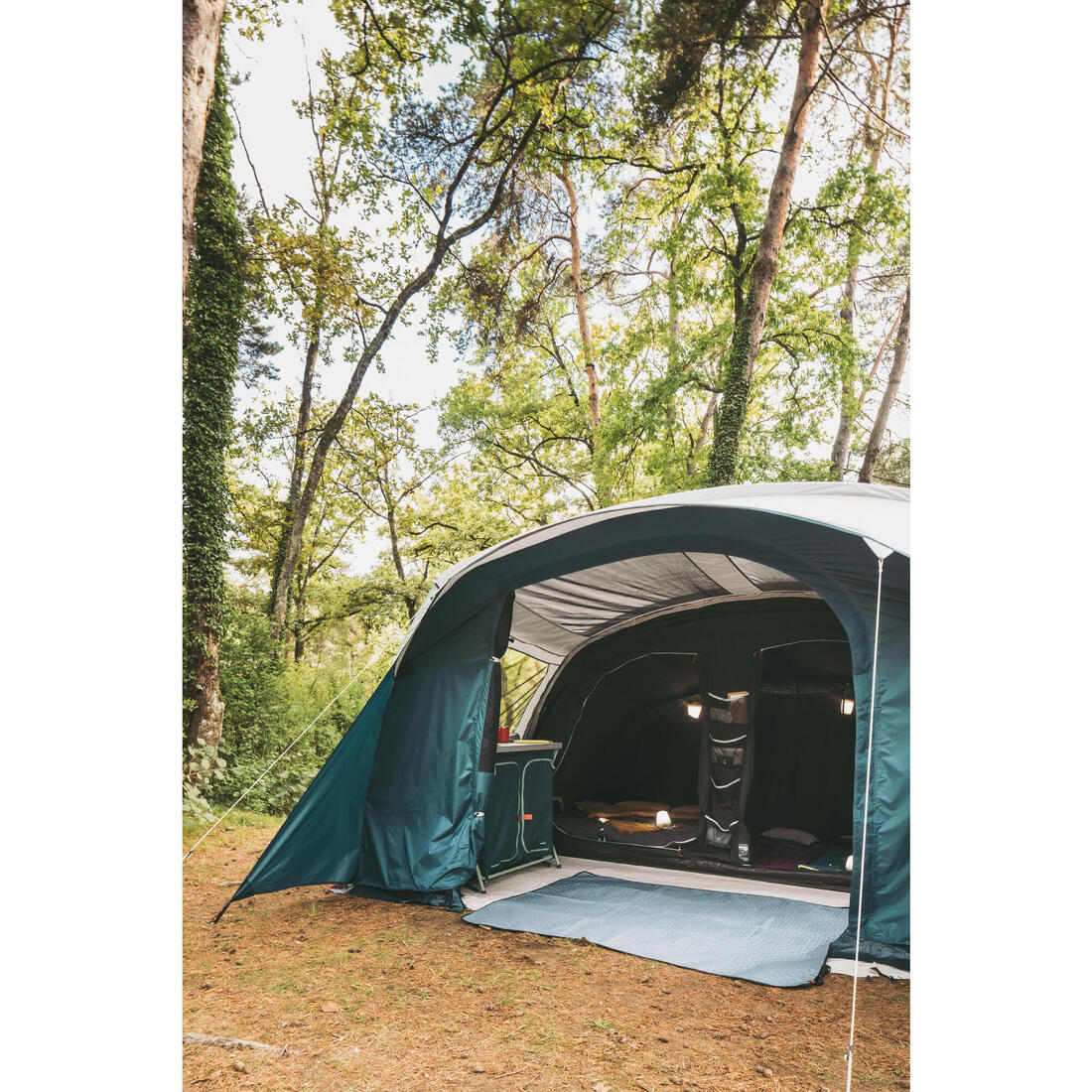 5-person, 2-bedroom camping tent, Arpenaz 5.2, Fresh & Black - Image 16