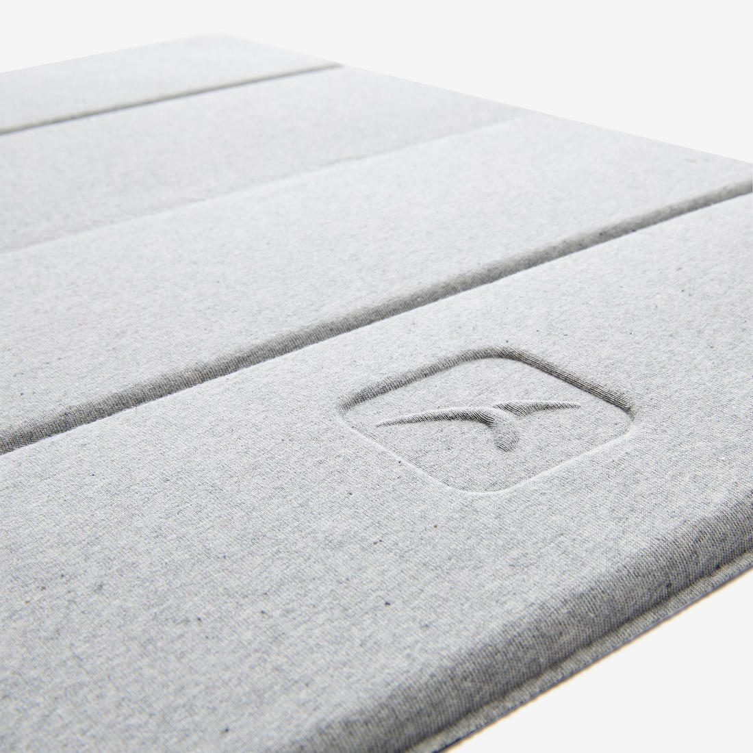 50 cm x 39 cm x 8 mm Pilates Mini Floor Mat 500 - Grey - Image 3