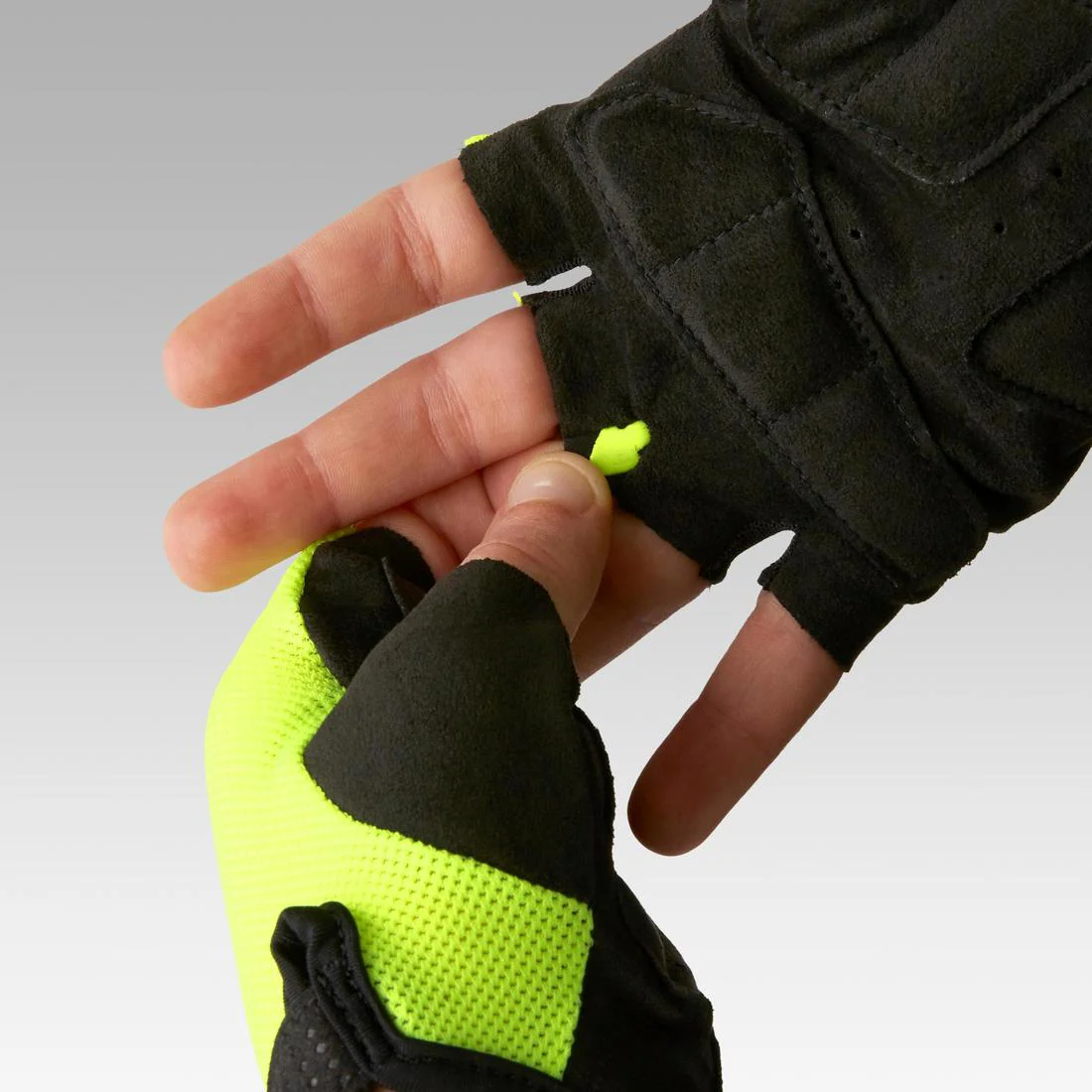 500 Kids' Fingerless Cycling Gloves 8-12 - Image 5