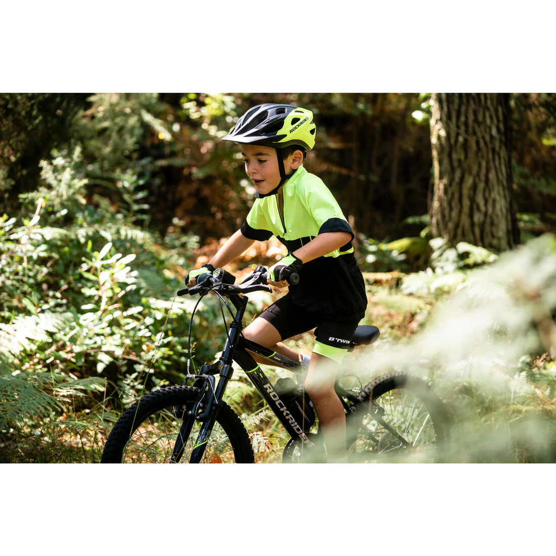 500 Kids' Fingerless Cycling Gloves 8-12 - Image 6