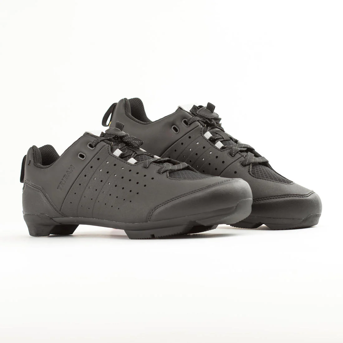 500 SPD Lace-Up SPD Cycling Shoes - Black - Image 4