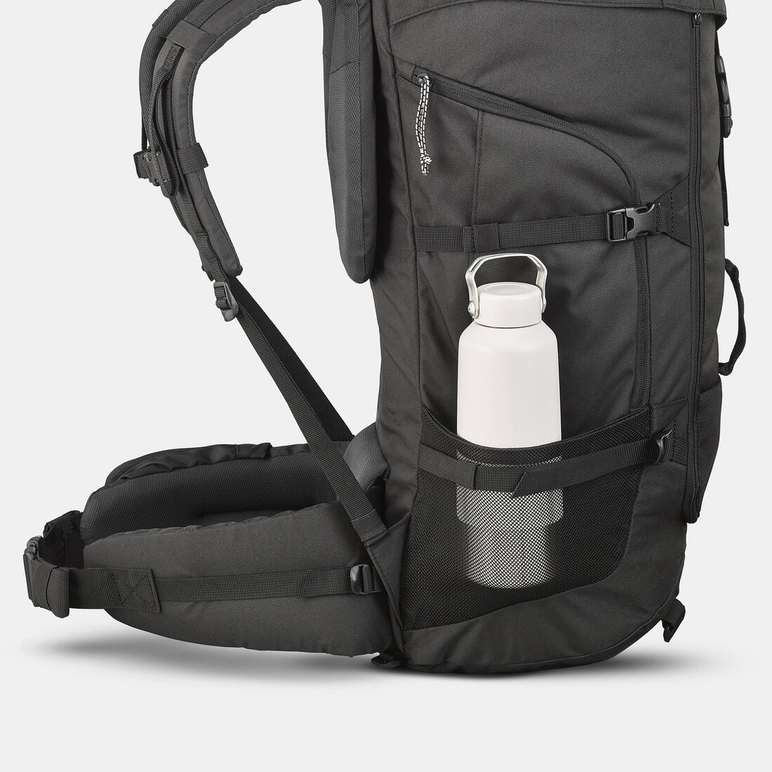 50L Hiking Backpack Black - MT100 - Image 11