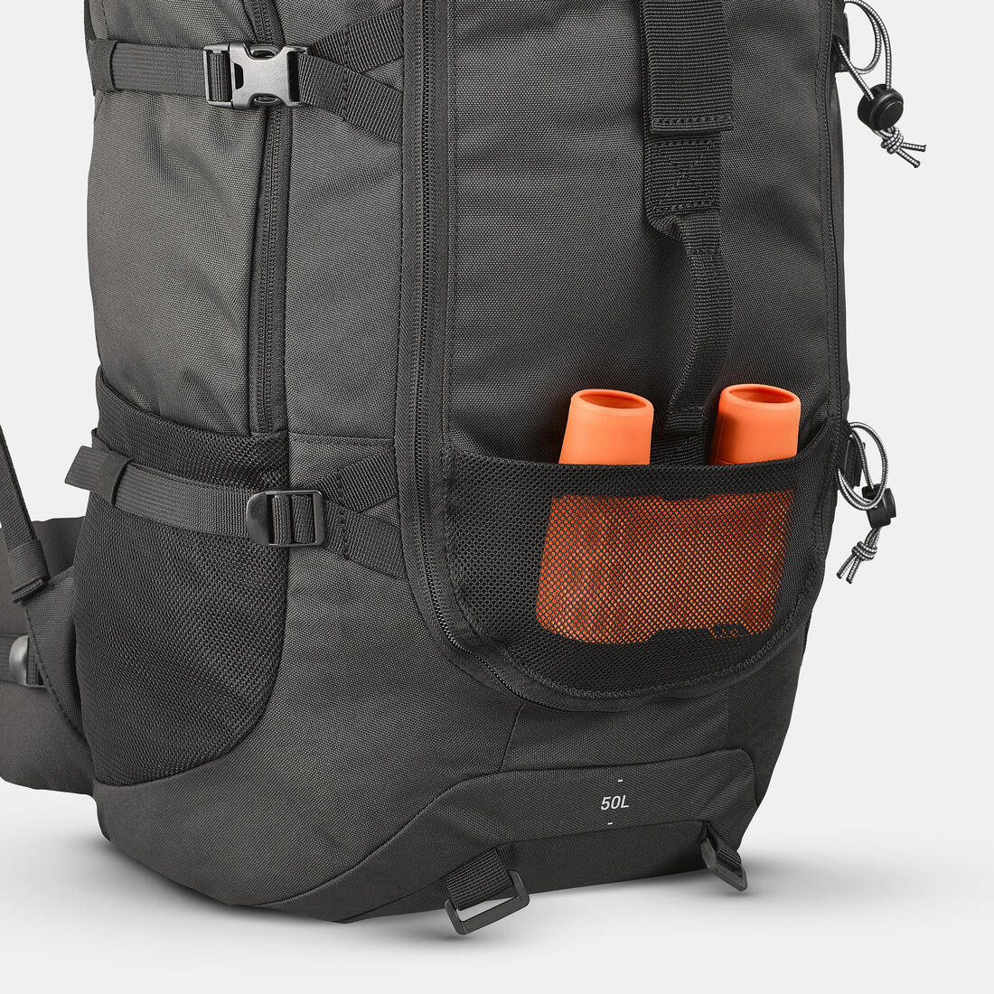 50L Hiking Backpack Black - MT100 - Image 13