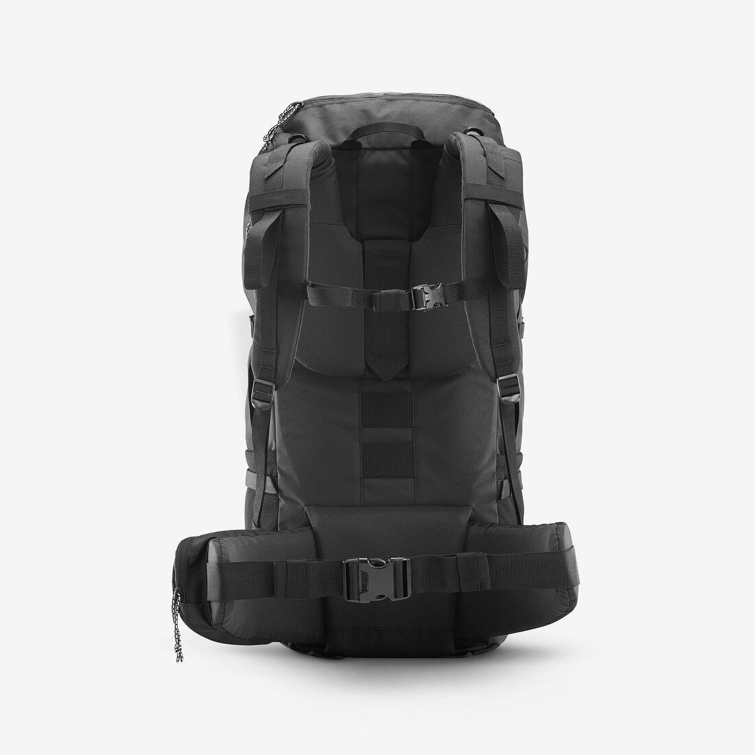50L Hiking Backpack Black - MT100 - Image 3
