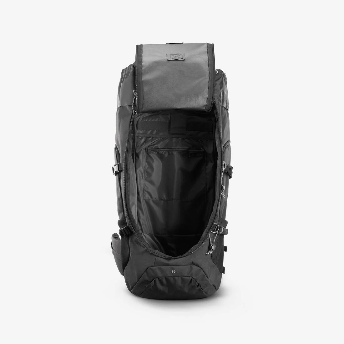50L Hiking Backpack Black - MT100 - Image 5