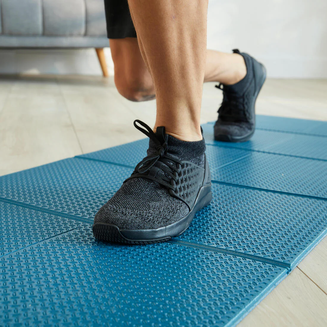 7 mm Folding Fitness Mat - Blue - Image 2