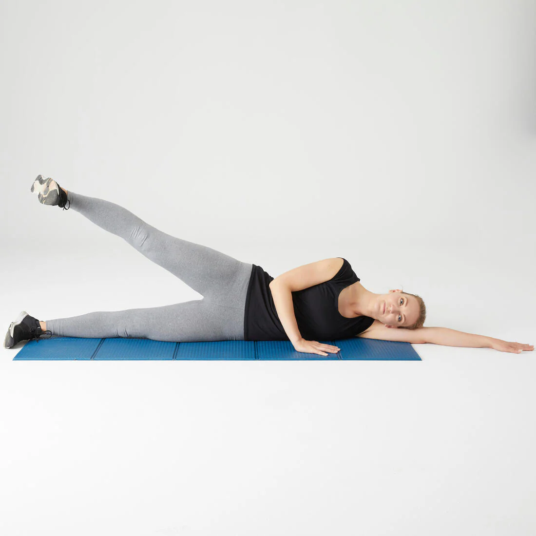 7 mm Folding Fitness Mat - Blue - Image 8