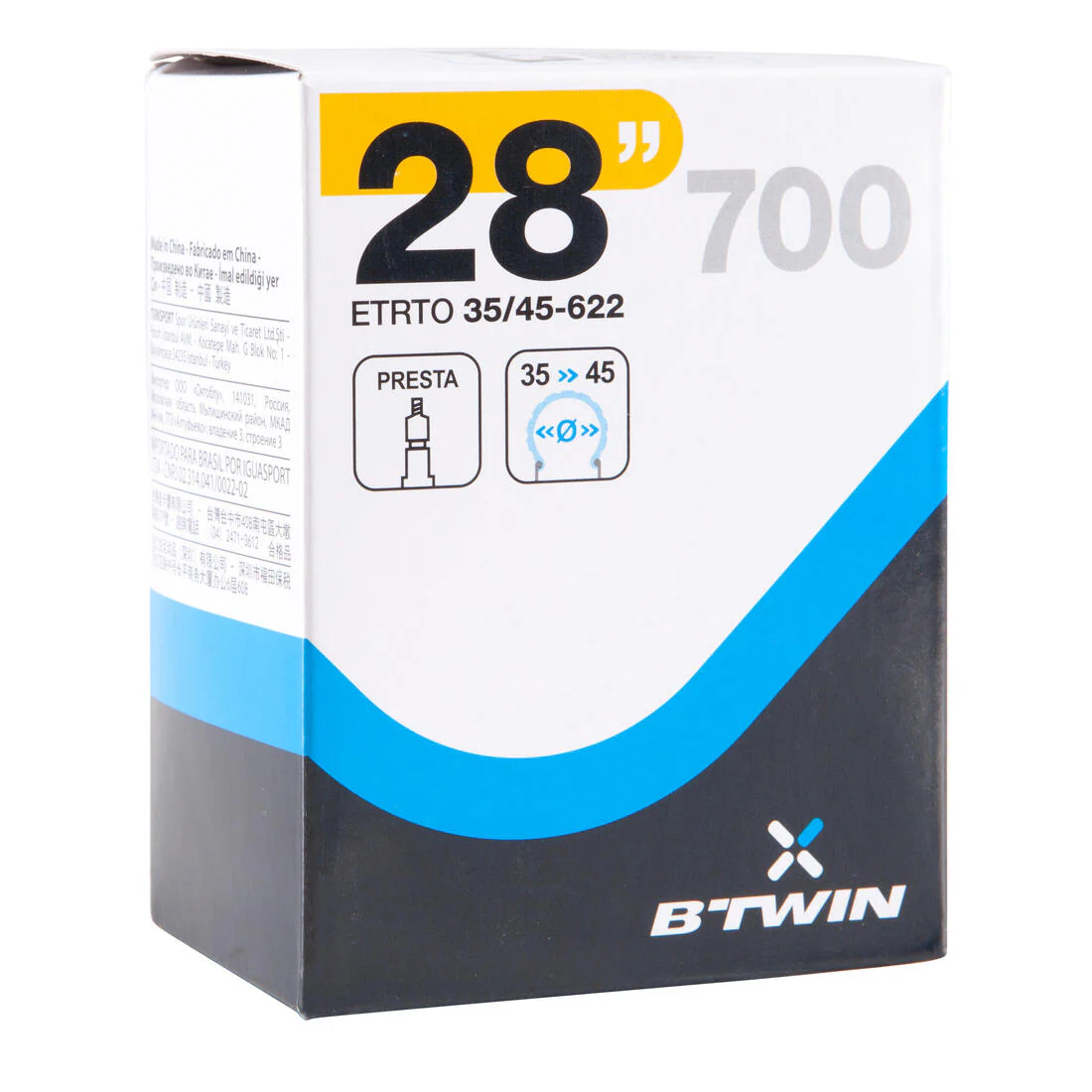 700x35/45 inner tube with 48mm Presta valve - Image 9