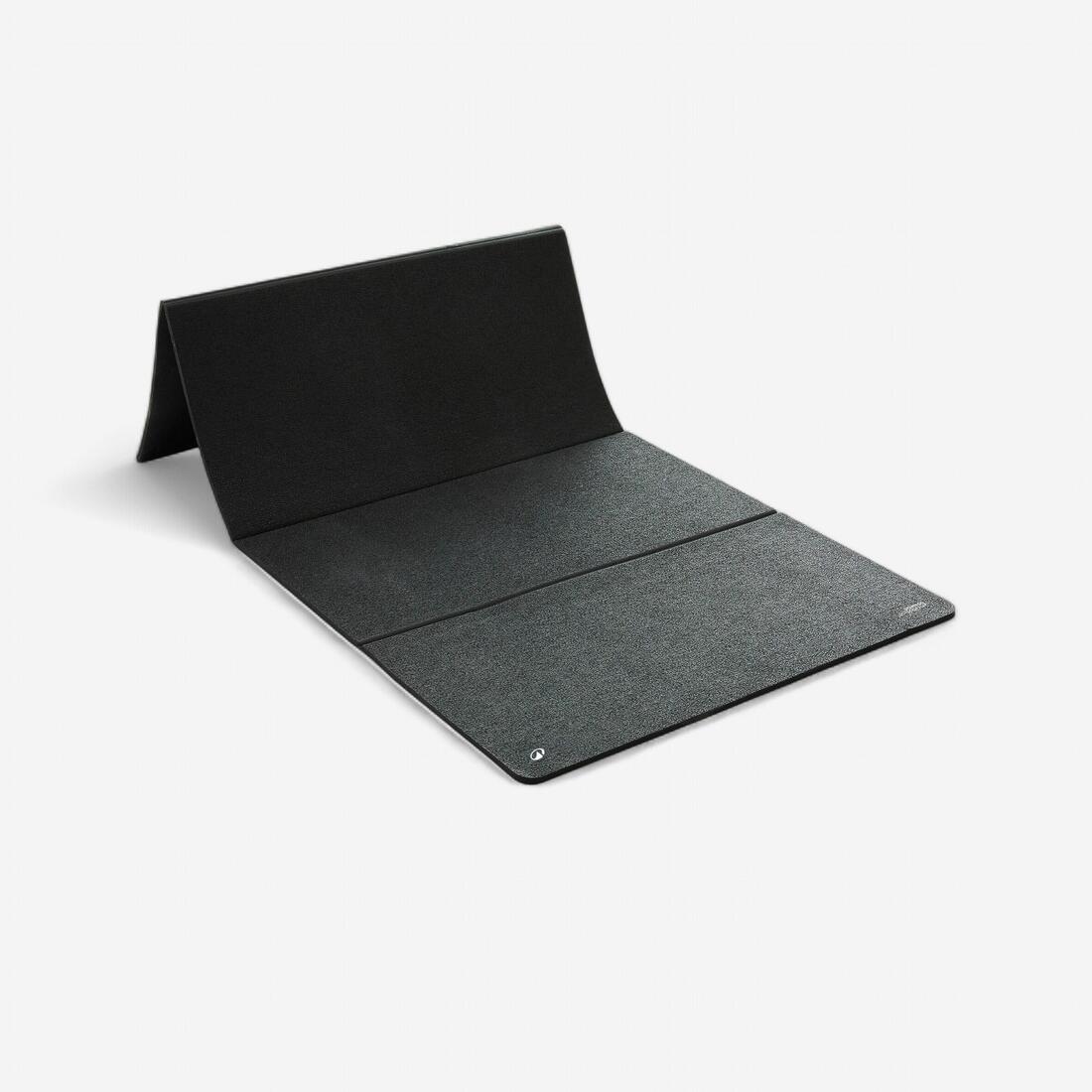 8 mm Thick Indoors and Outdoors Durable Folding Fitness Mat - Black
