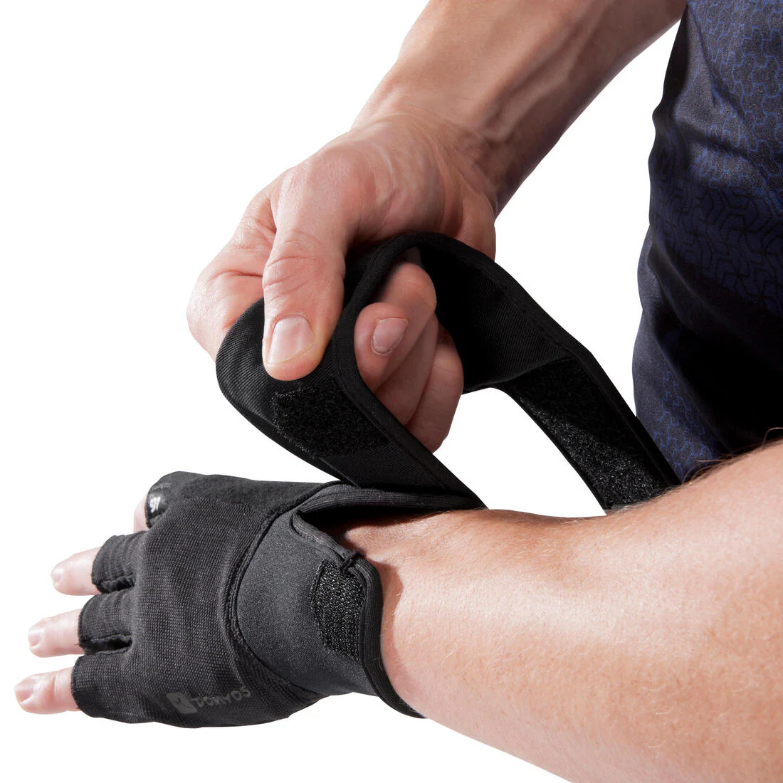 900 Weight Training Glove with Double Rip-Tab Cuff - Black/Grey - Image 3
