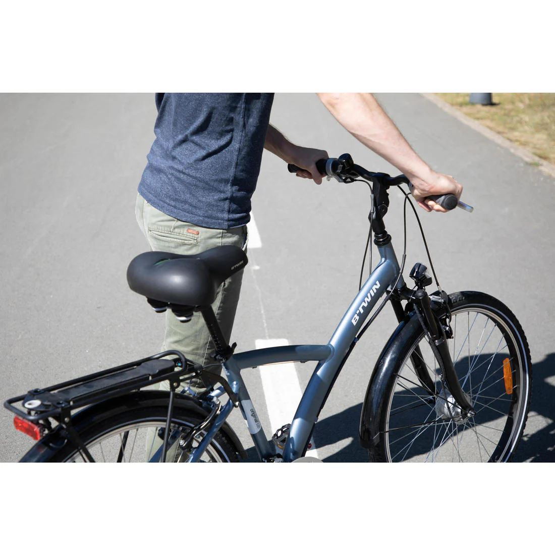 90° XL Gel City Bike Saddle - Image 2