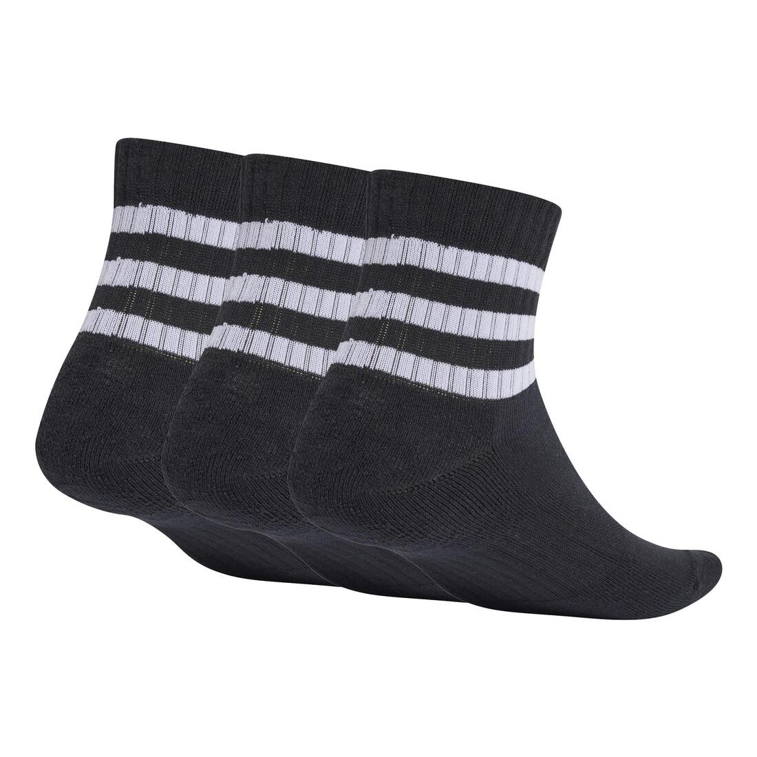 Adidas adults 3-Stripes Cushioned Sportswear Low-Cut Socks -  3 Pairs