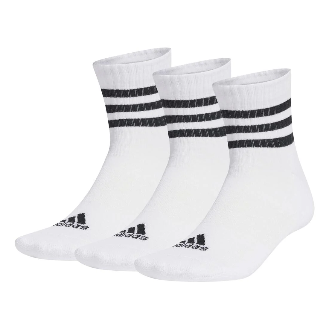 Adidas adults 3-Stripes Cushioned Sportswear Low-Cut Socks -  3 Pairs