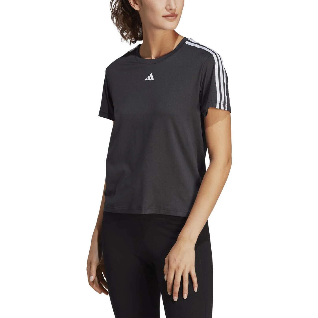 ADIDAS WOMEN AEROREADY TRAIN ESSENTIALS 3-STRIPES T-SHIRT - Image 2