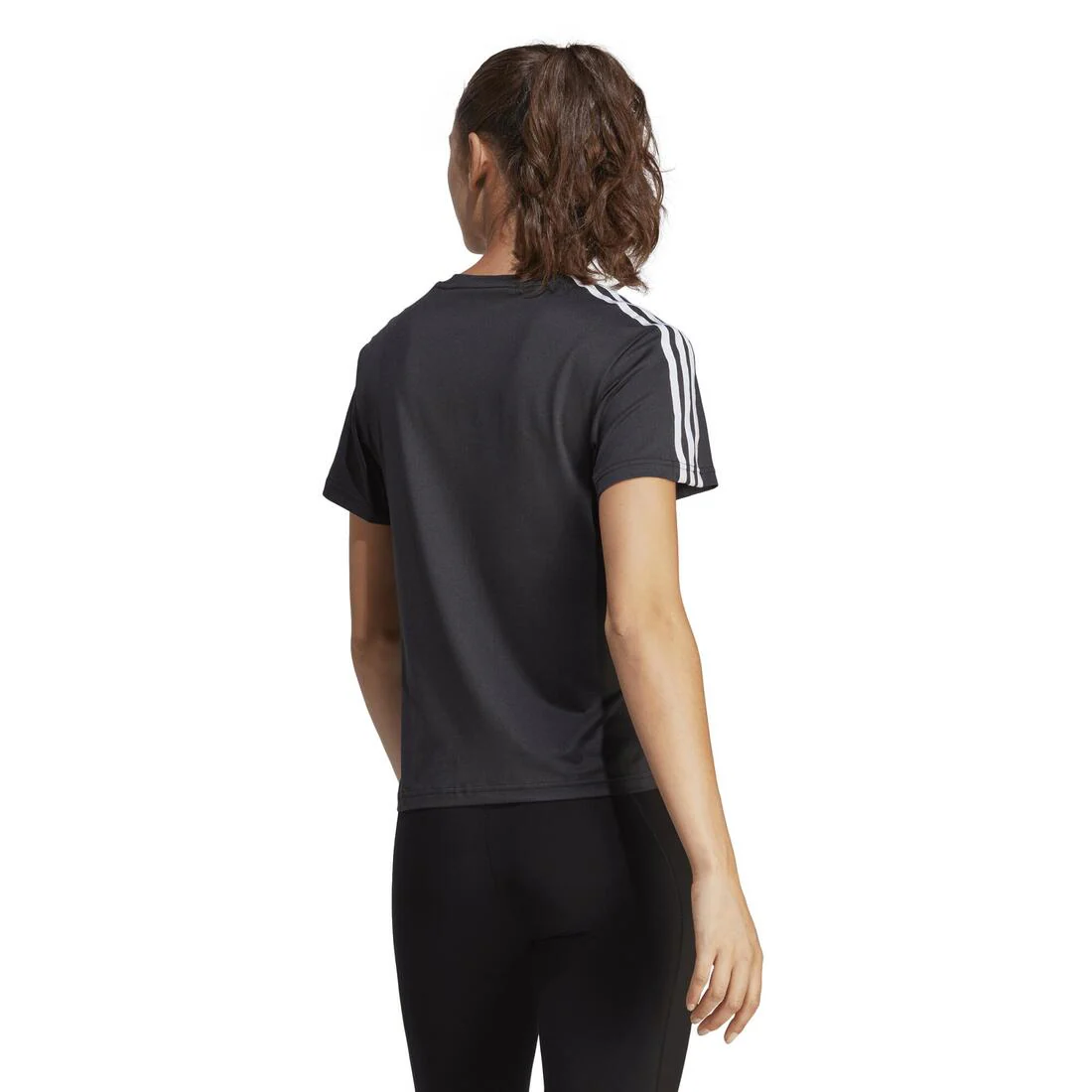 ADIDAS WOMEN AEROREADY TRAIN ESSENTIALS 3-STRIPES T-SHIRT - Image 3