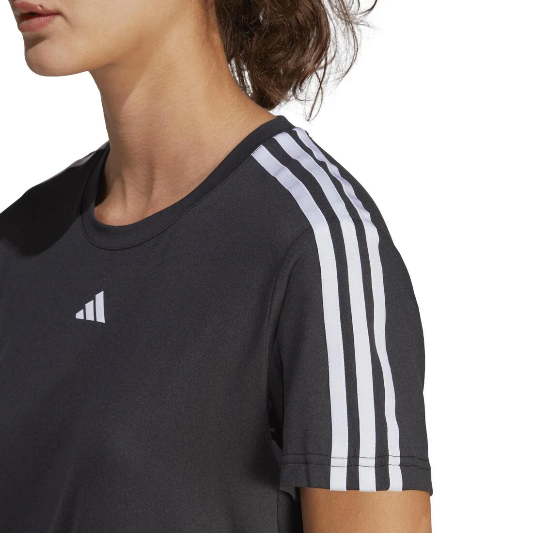 ADIDAS WOMEN AEROREADY TRAIN ESSENTIALS 3-STRIPES T-SHIRT - Image 4