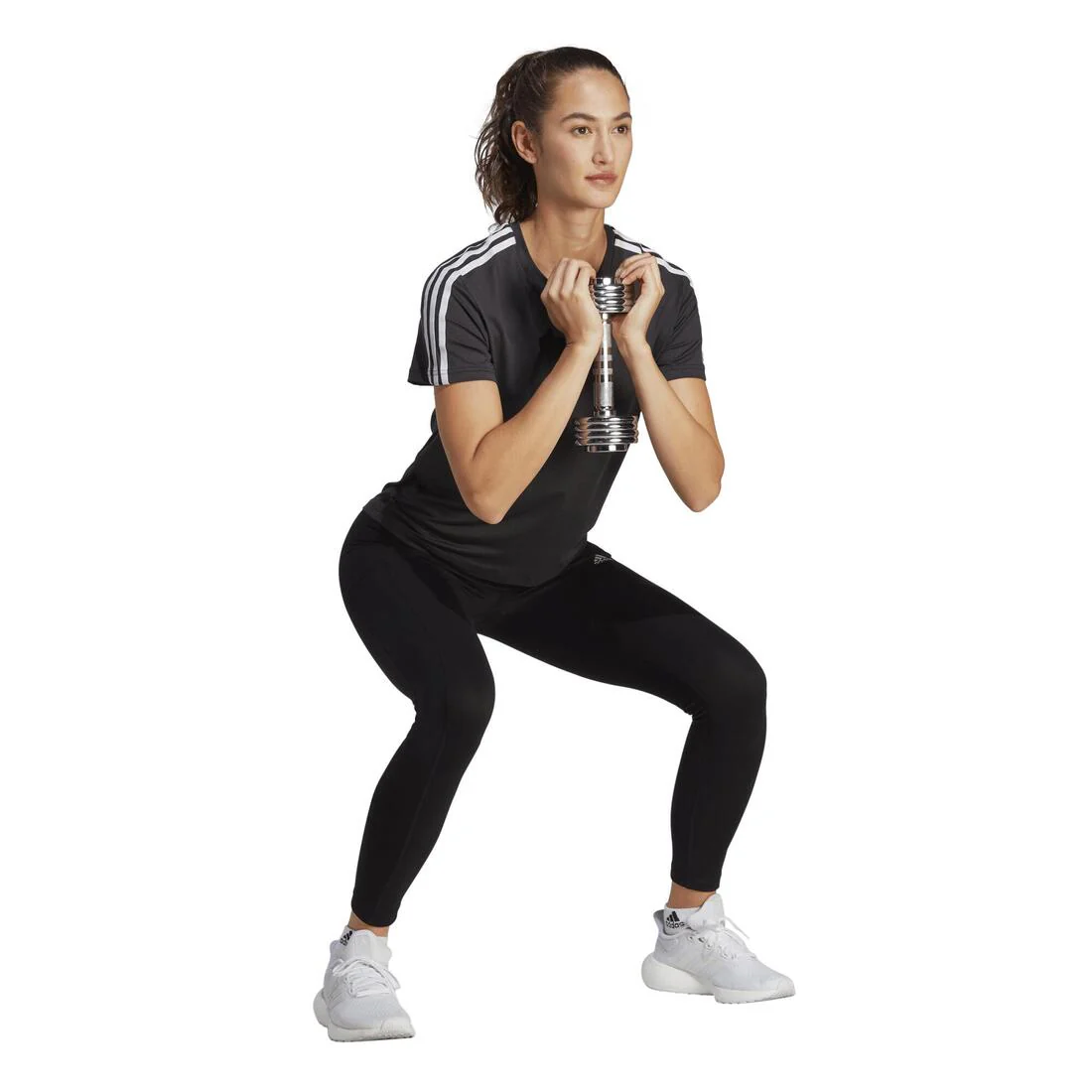 ADIDAS WOMEN AEROREADY TRAIN ESSENTIALS 3-STRIPES T-SHIRT - Image 5