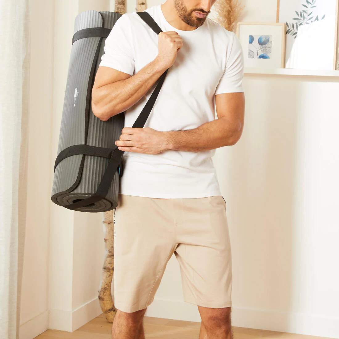 Adjustable Universal Fitness Mat Strap - Black - Image 2