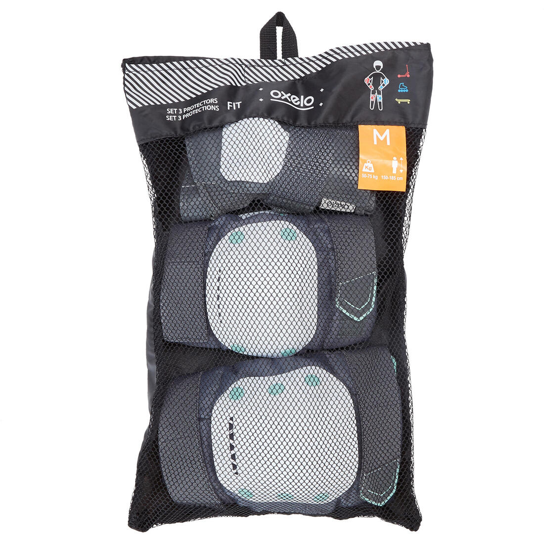 Adult 2 x 3-Piece Inline Skate Protection Set FIT500 - Image 41