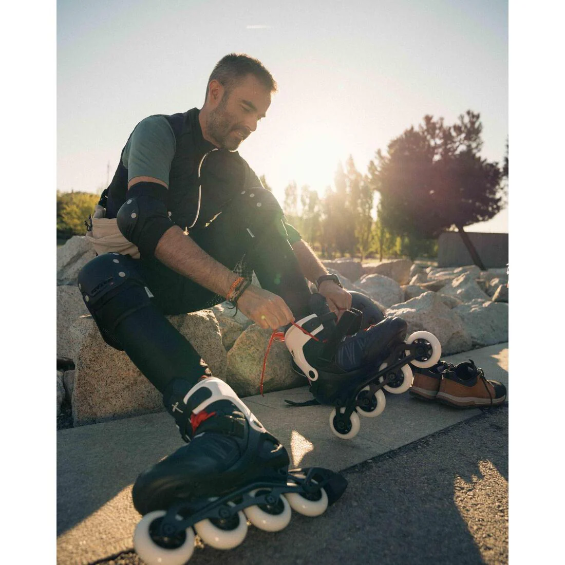 Adult 2 x 3-Piece Inline Skate Protection Set FIT500 - Image 58