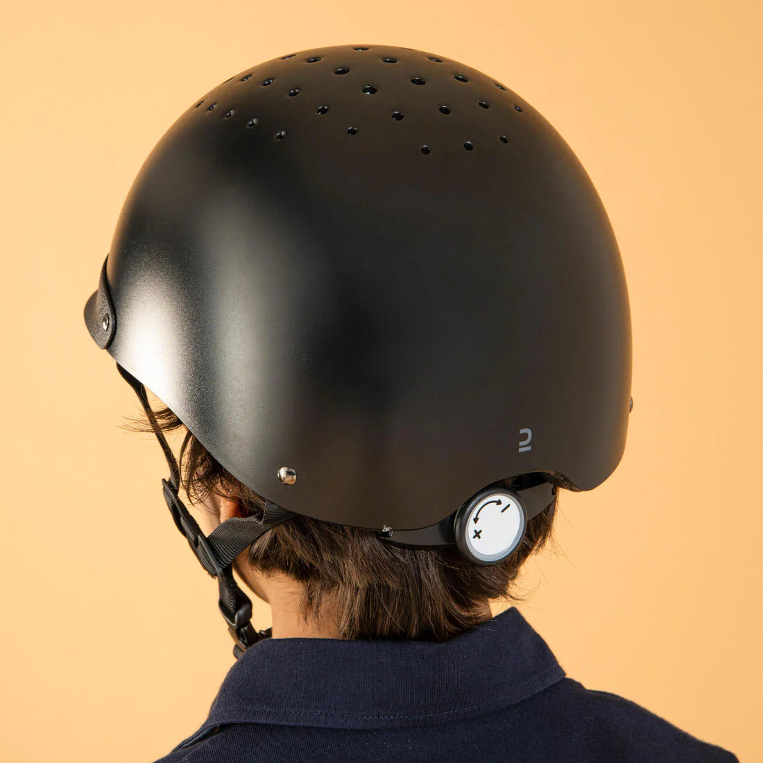 Adult and Kids' Horse Riding Helmet 100 - Black - Image 5