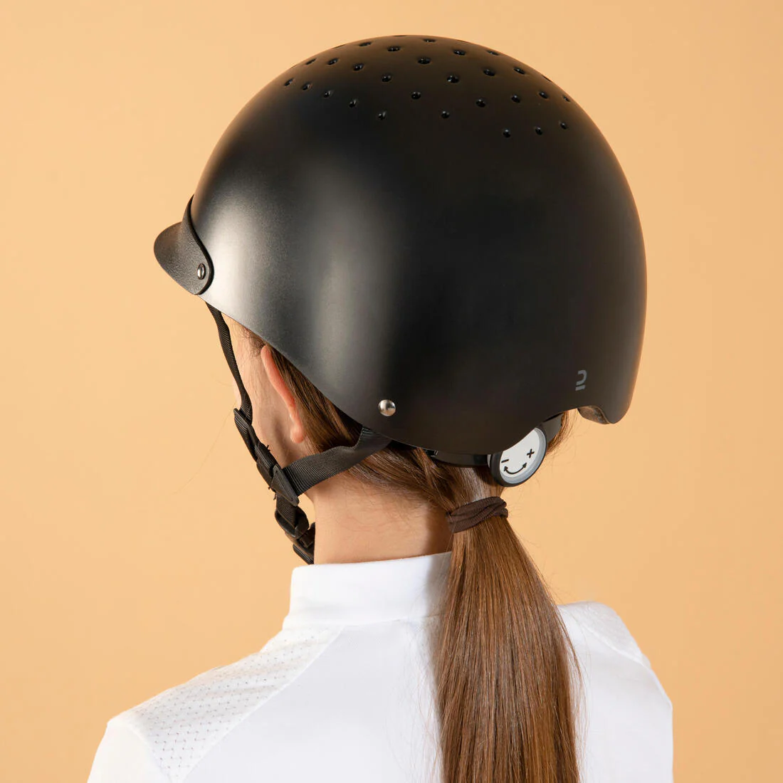 Adult and Kids' Horse Riding Helmet 100 - Black - Image 6