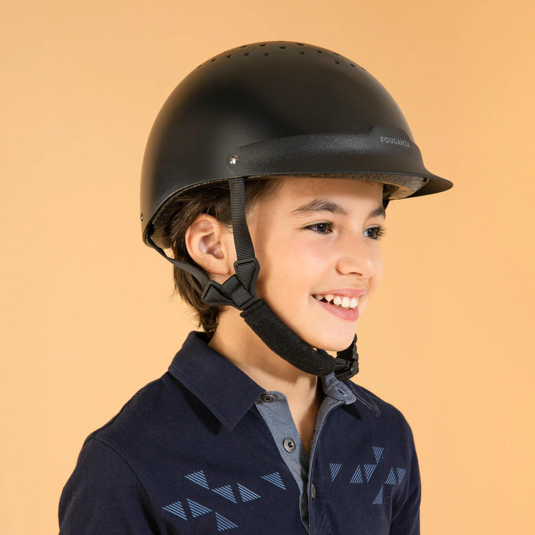 Adult and Kids' Horse Riding Helmet 100 - Black - Image 7