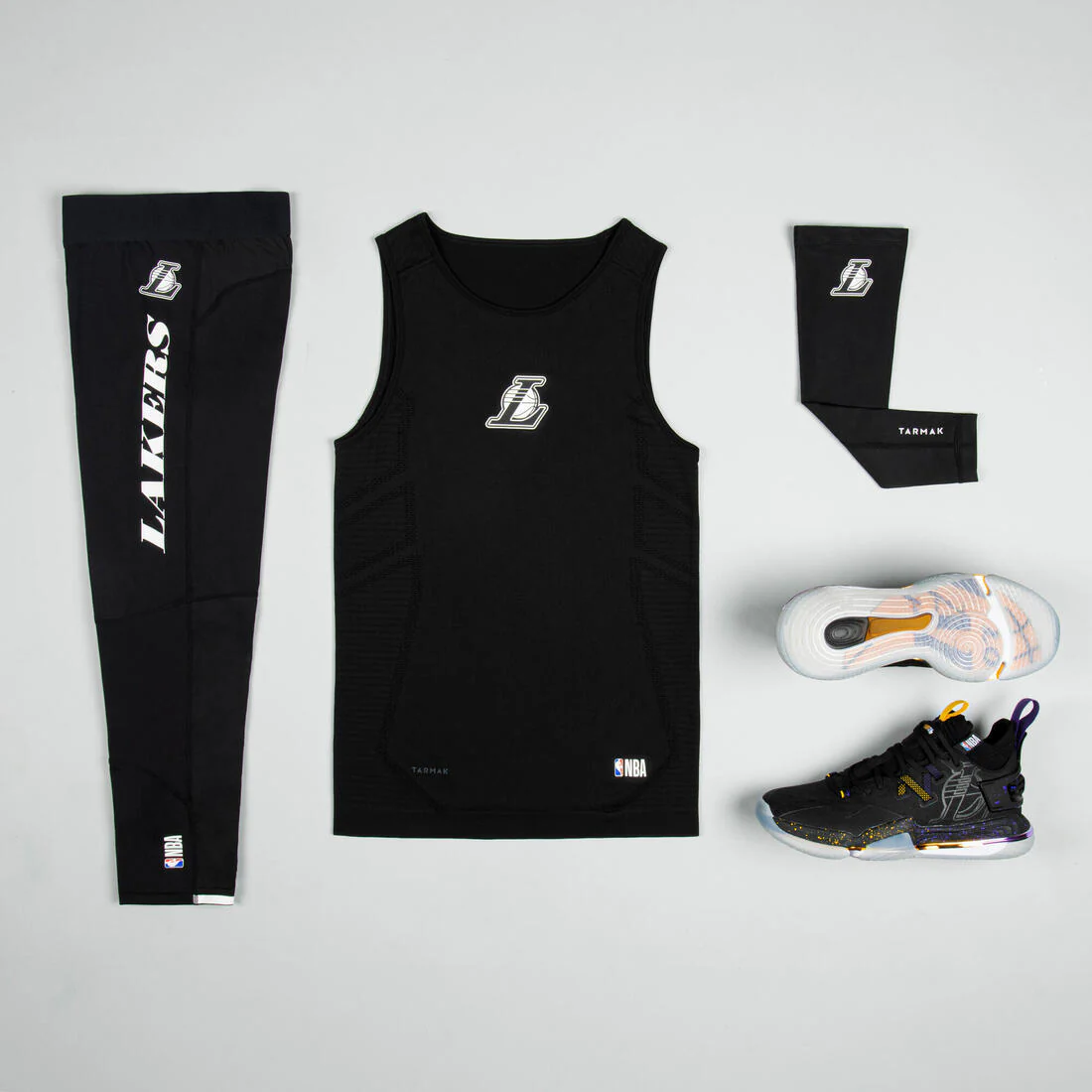 Adult Basketball 3/4 Leggings 500 - NBA Los Angeles Lakers - Image 10