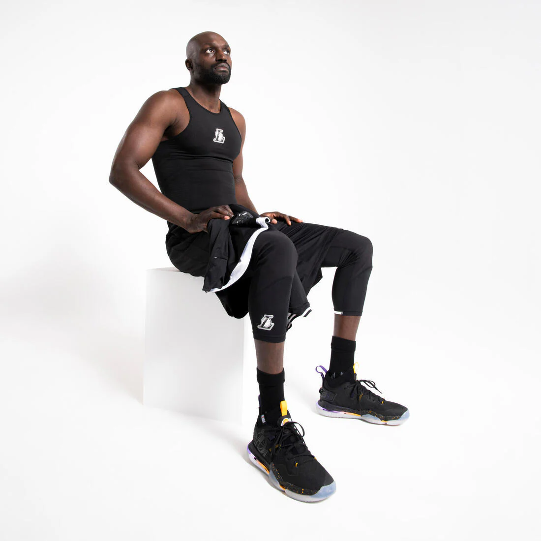 Adult Basketball 3/4 Leggings 500 - NBA Los Angeles Lakers - Image 14