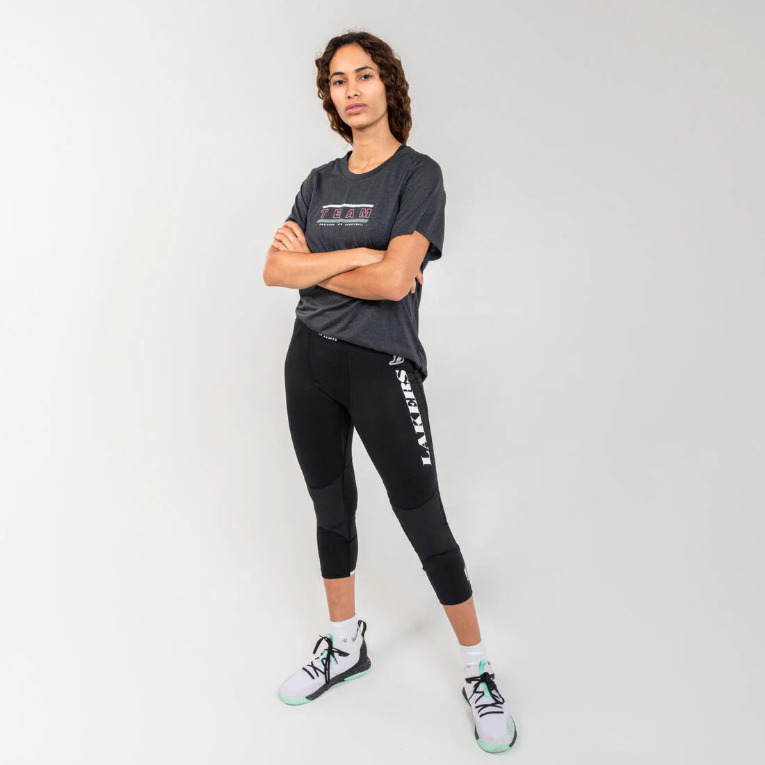 Adult Basketball 3/4 Leggings 500 - NBA Los Angeles Lakers - Image 18