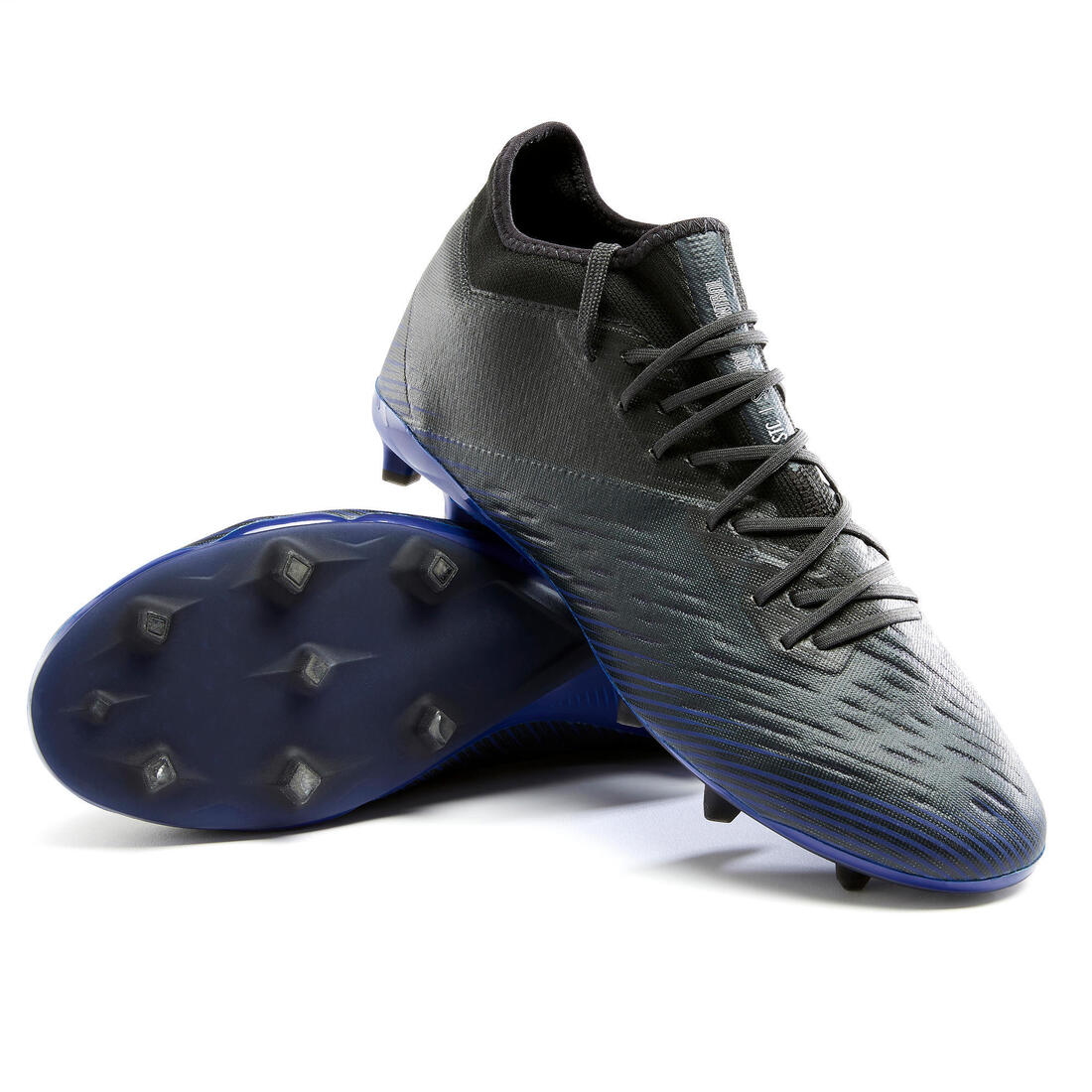 Adult Firm Ground Football Boots CLR - Black/Blue - Image 7