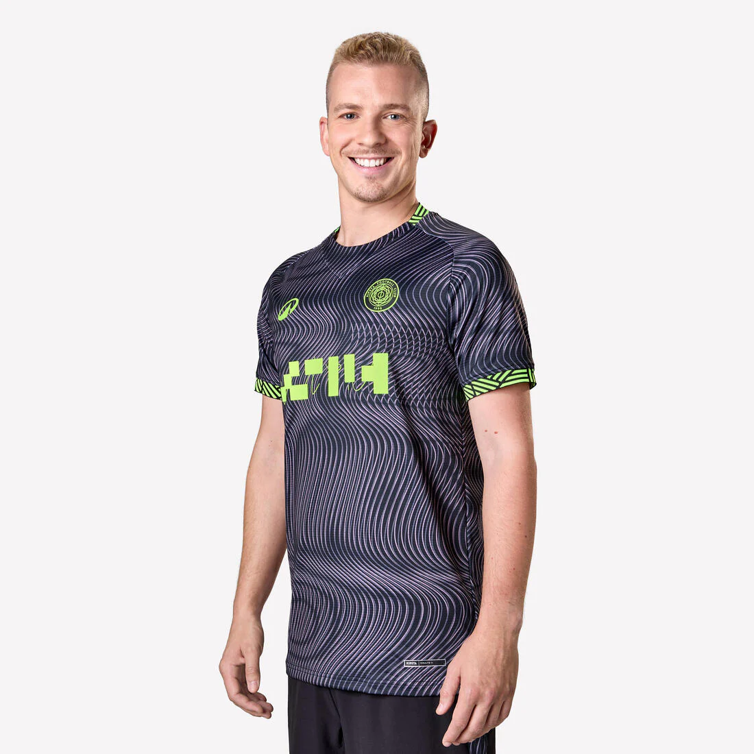 Adult Football Shirt Viralto II - Wavy Black/Neon