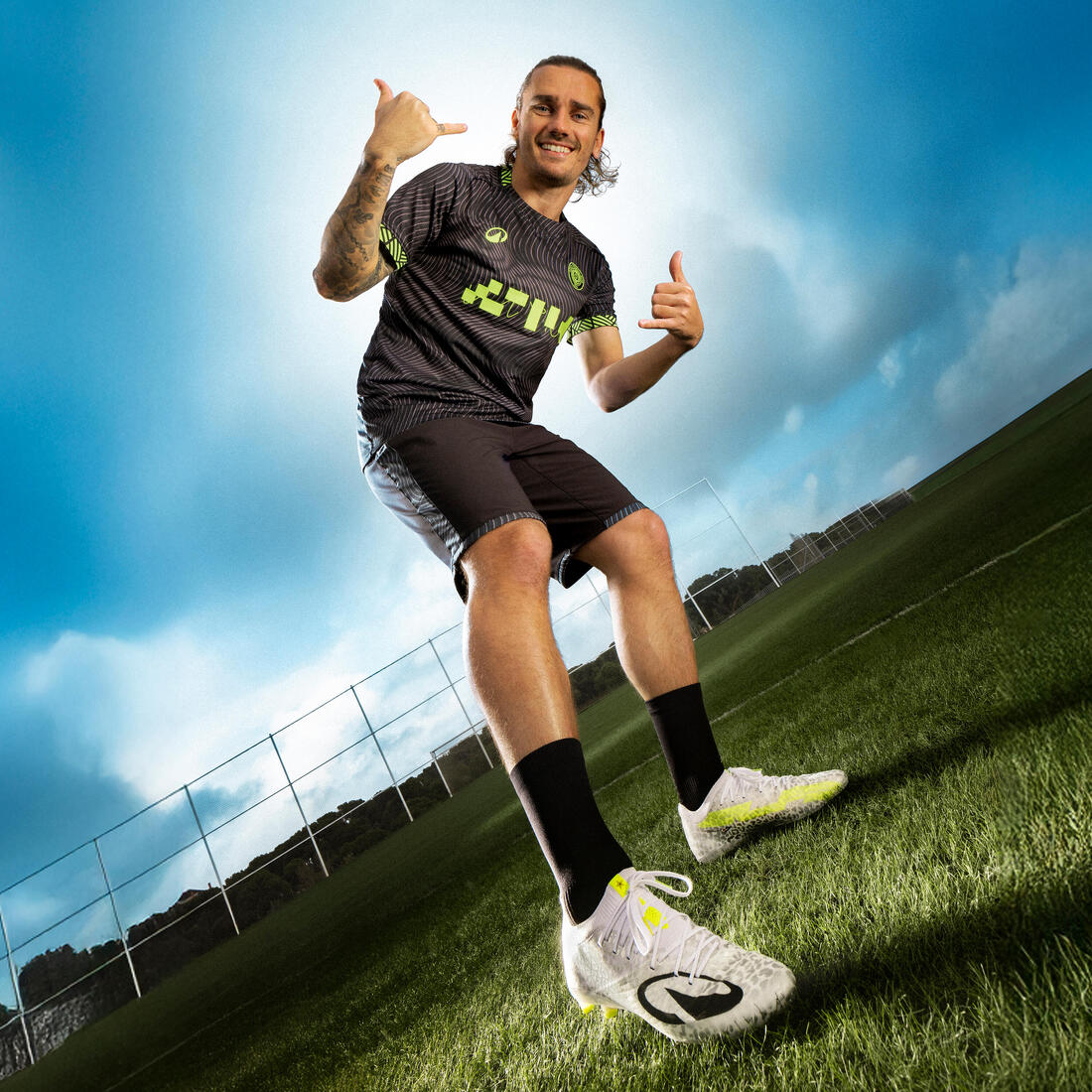 Adult Football Shirt Viralto II - Wavy Black/Neon - Image 2