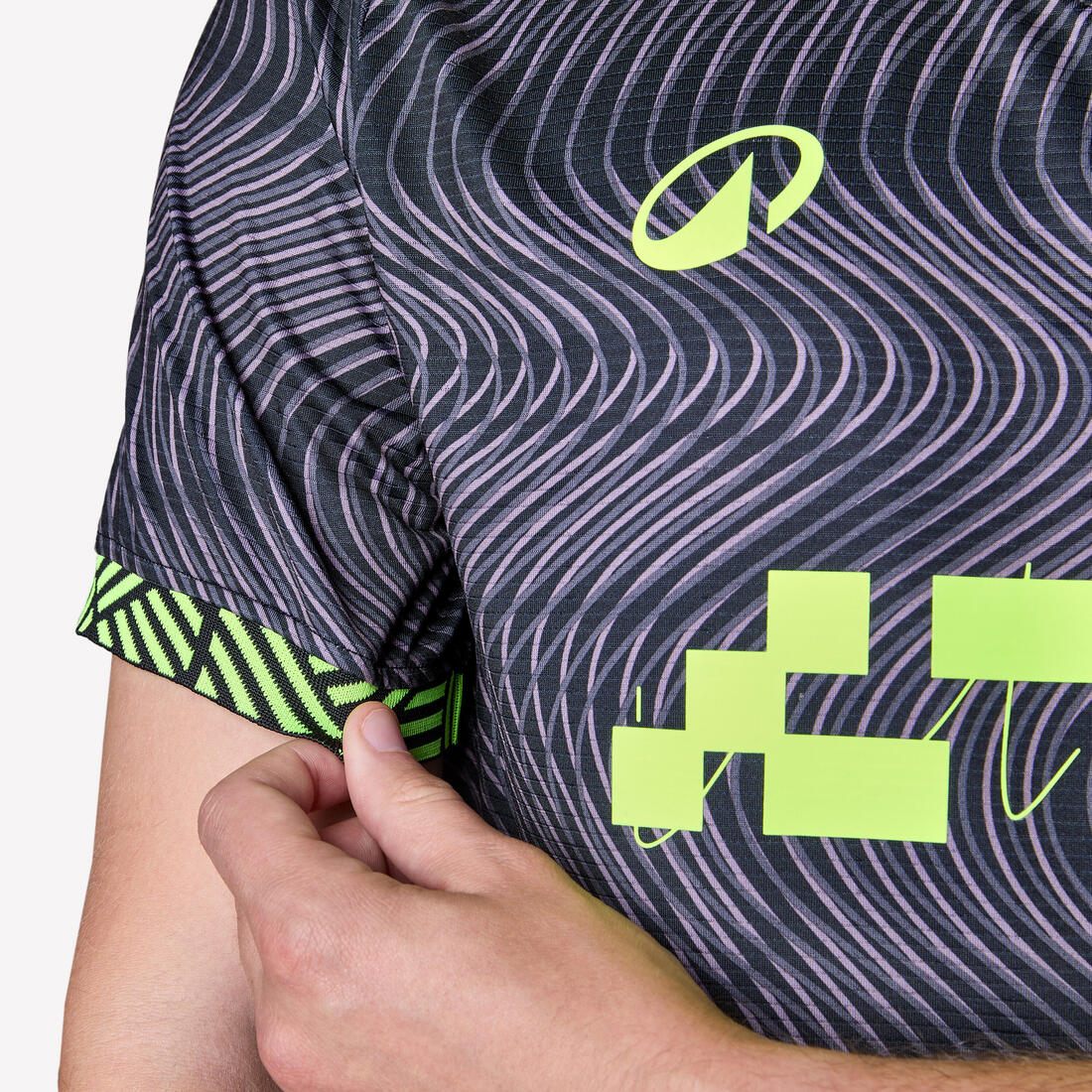 Adult Football Shirt Viralto II - Wavy Black/Neon - Image 4