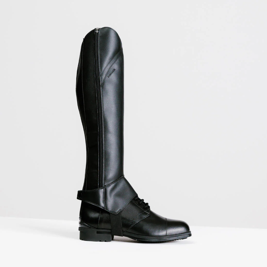 Adult Horse Riding Half Chaps 500 - Black - Image 6
