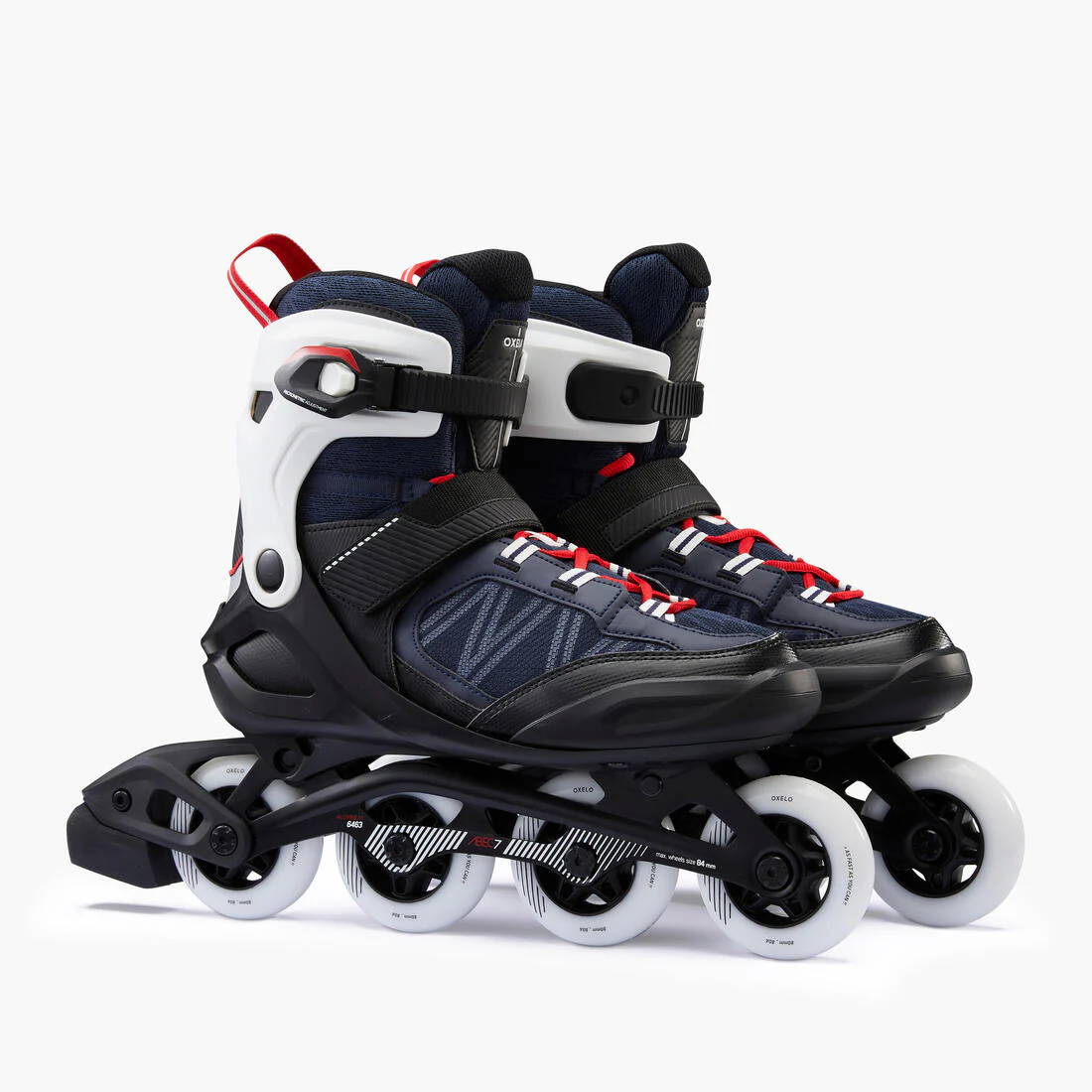 Adult Inline Fitness Skates FIT500 - Blue/Red - Image 2