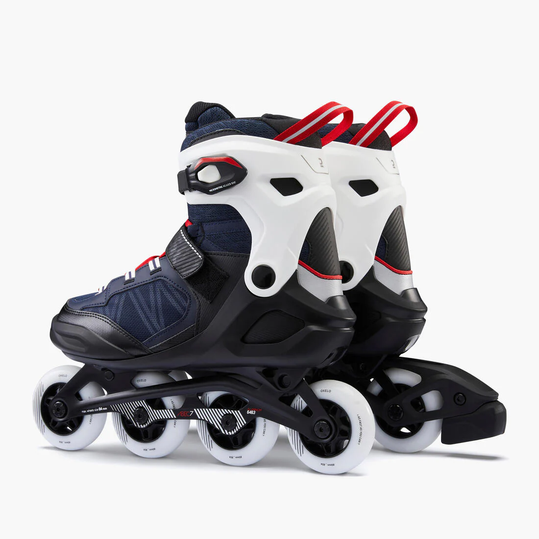 Adult Inline Fitness Skates FIT500 - Blue/Red - Image 5