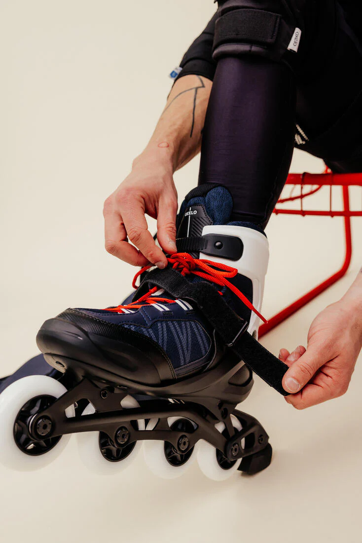 Adult Inline Fitness Skates FIT500 - Blue/Red - Image 9