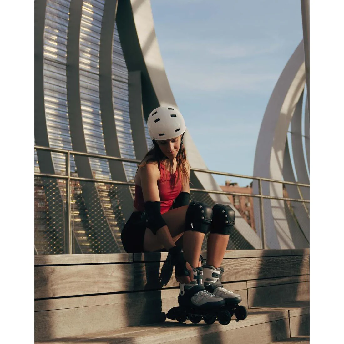 Adult Inline Fitness Skates FIT500 - Ice Grey - Image 19