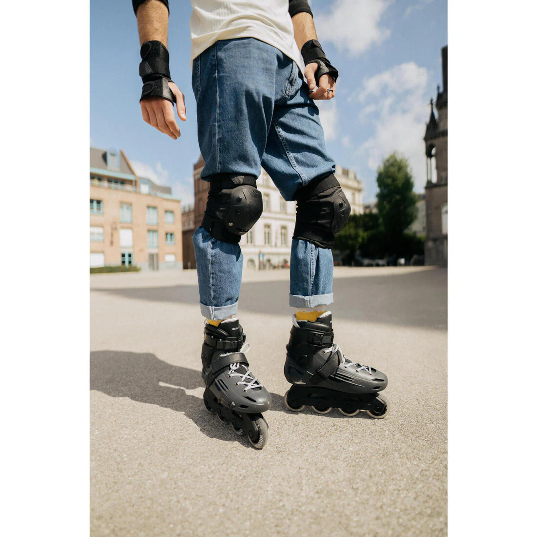 Adult Inline Skates MF140 Hard Shell - Grey - Image 10