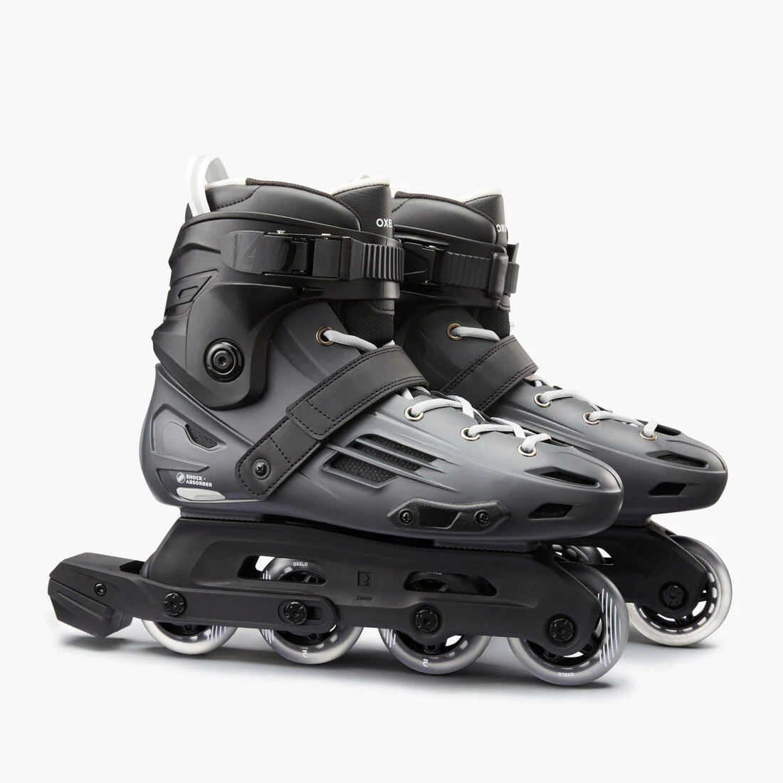 Adult Inline Skates MF140 Hard Shell - Grey - Image 2