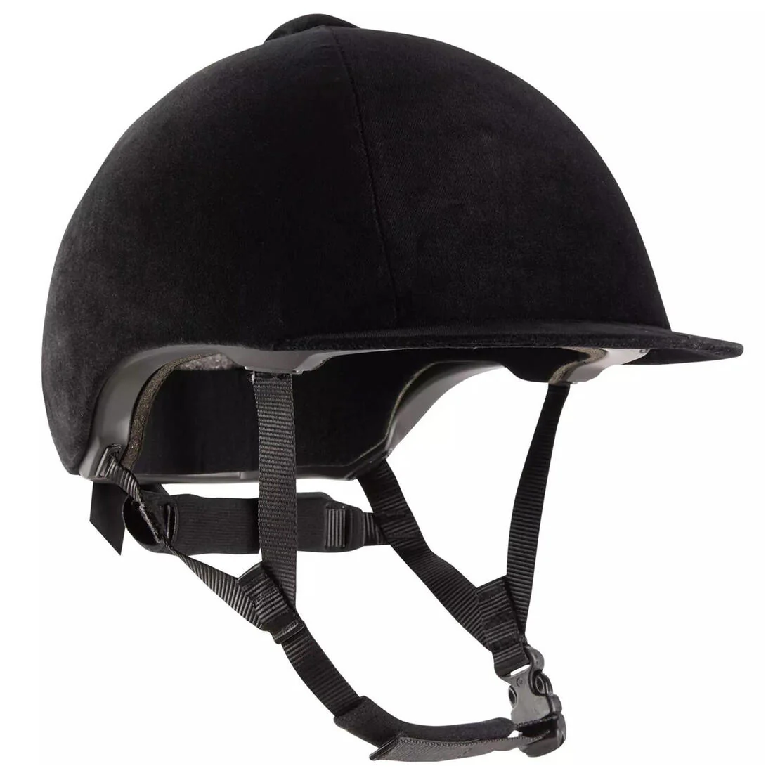 Adult/Kids' Horse Riding Helmet 140 - Black Velvet - Image 2