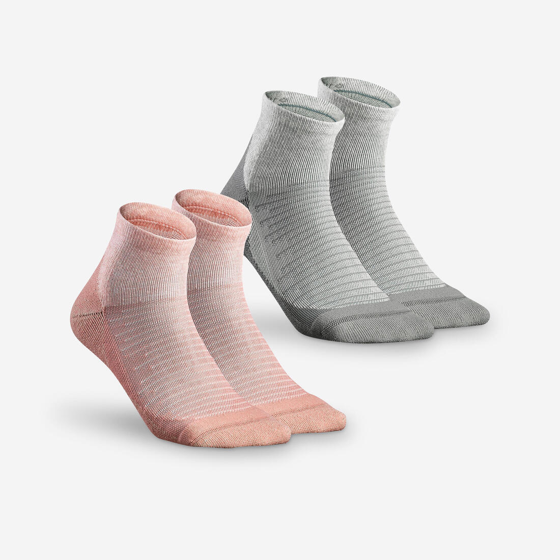 Adult mid-height hiking socks (2 pairs) Hike 100 - Image 2