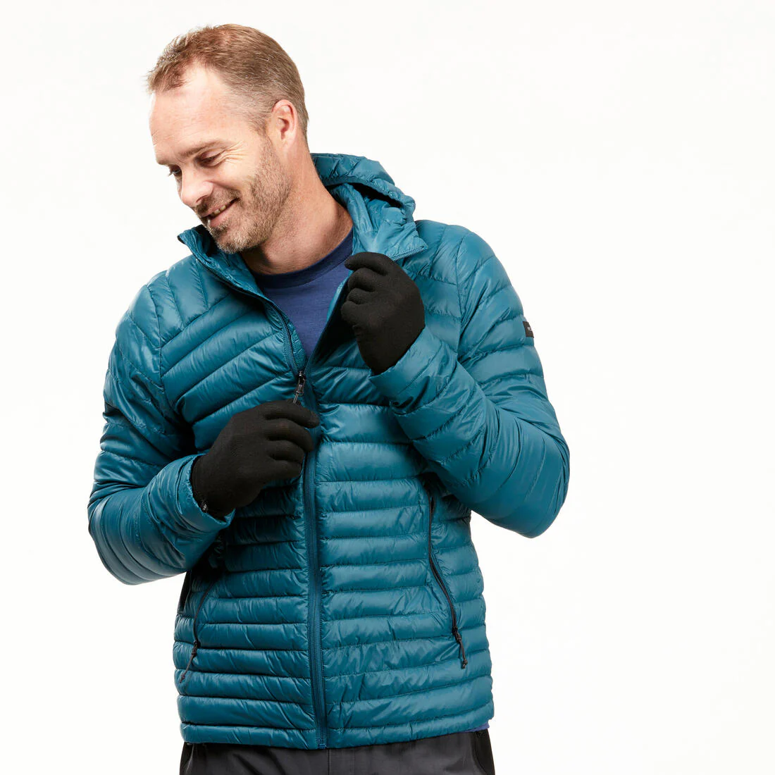 Adult Mountain Trekking Seamless Liner Gloves - MT500 Black - Image 3
