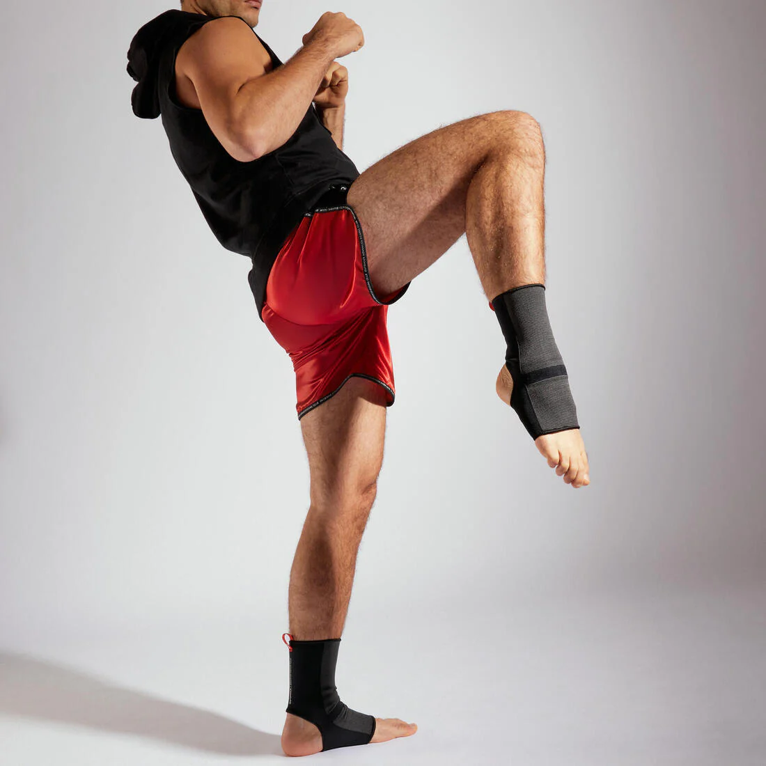 Adult Muay Thai Ankle Support - Black/Red - Image 4