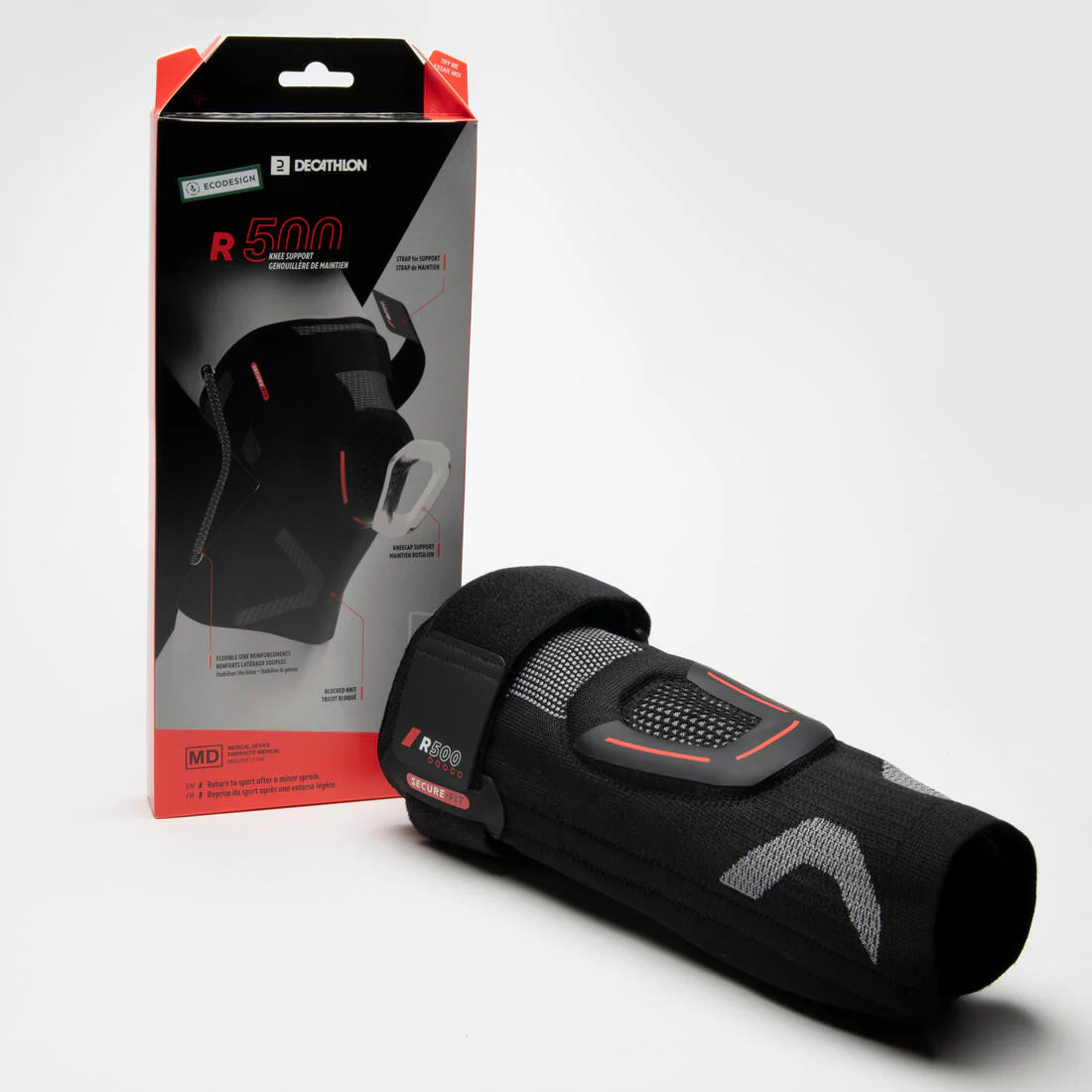 Adult Right/Left Knee Brace for Ligament Support R500 - Black - Image 5