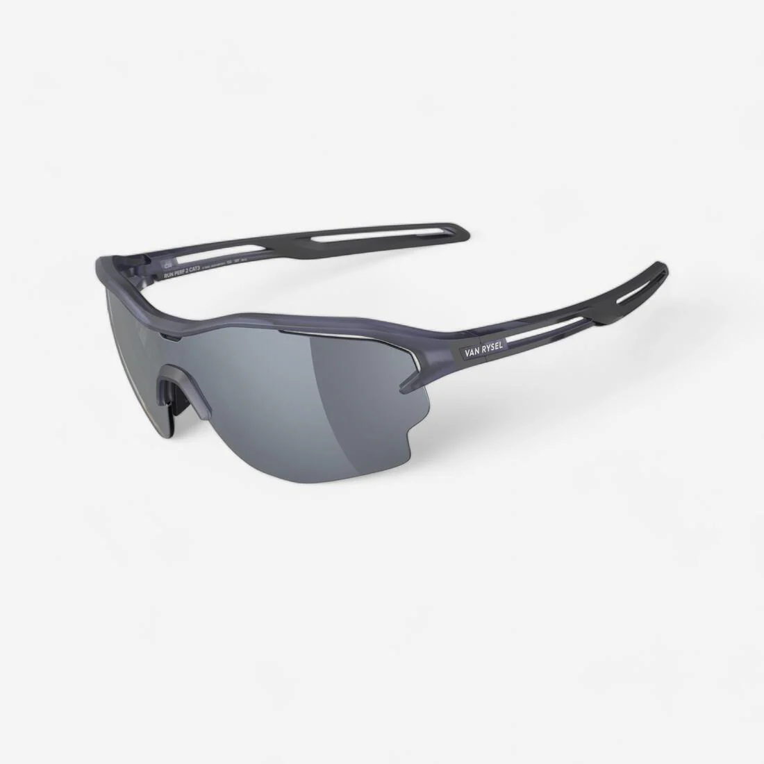 ADULT RUNPERF 2 TRANSLU RUNNING SUNGLASSES category 3 - BLUE/ SILVER